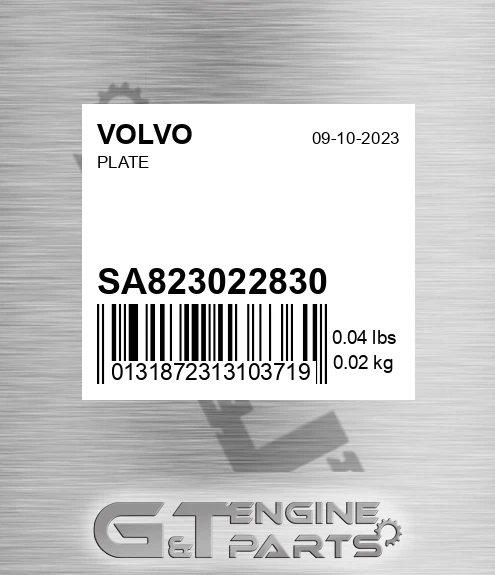 SA8230-22830 Plate