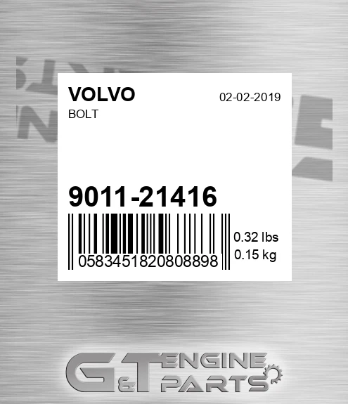 9011-21416 Bolt