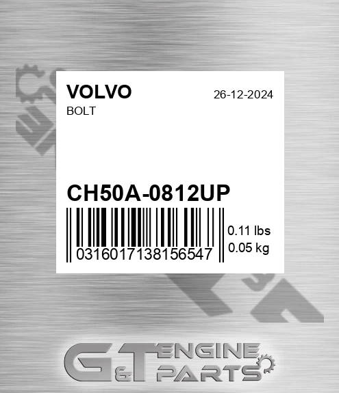 CH50A-0812UP Bolt for VOLVO