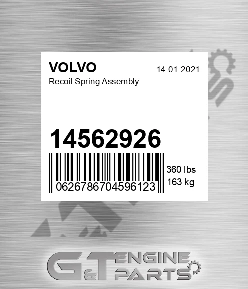 14562926 Recoil Spring Assembly
