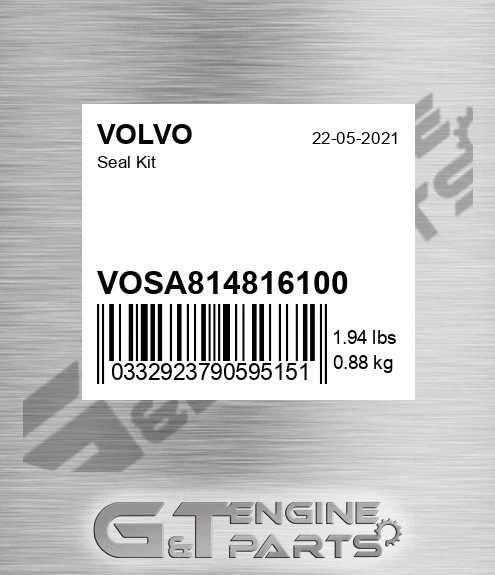 VOSA8148-16100 Seal Kit for VOLVO