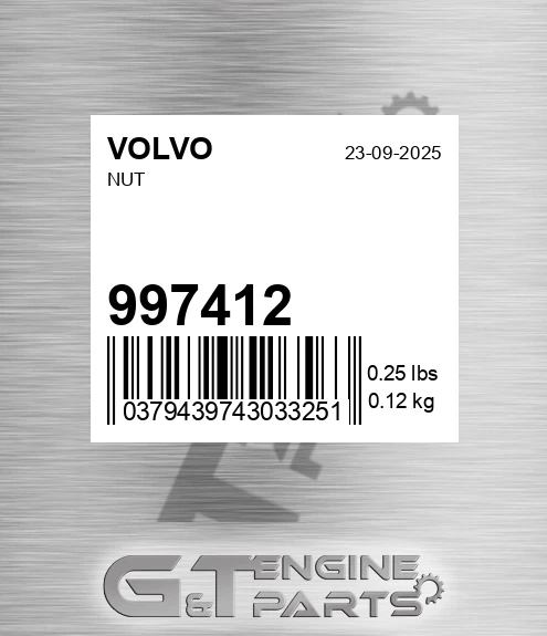 997412 Nut for VOLVO