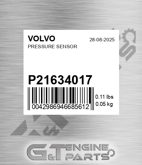 P21634017 Pressure Sensor for VOLVO