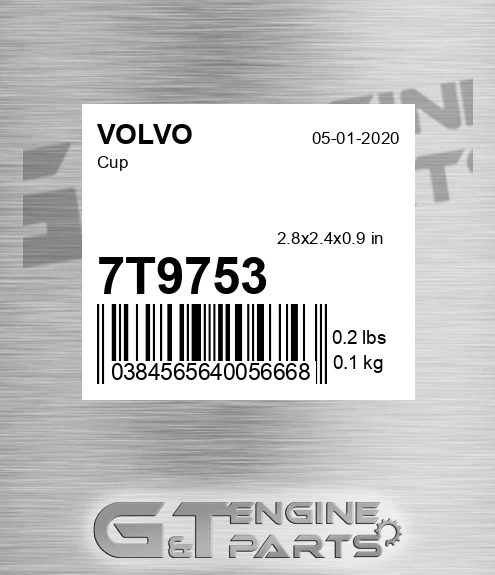 7T9753 Cup for VOLVO