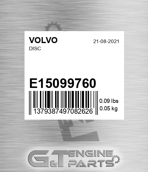E15099760 Disc for VOLVO
