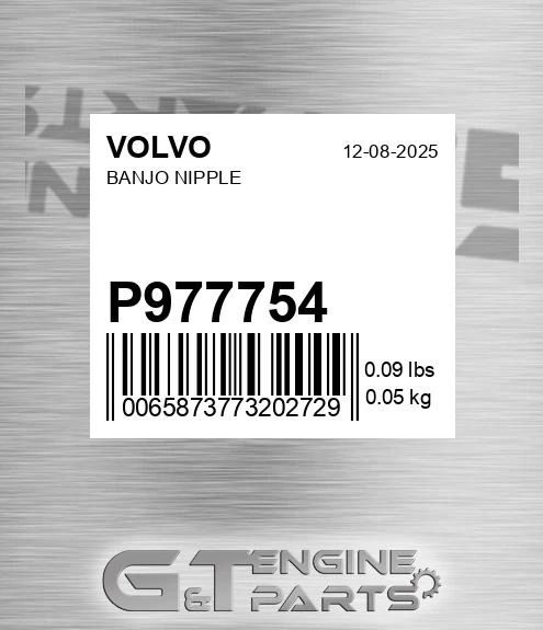 P977754 Banjo Nipple for VOLVO