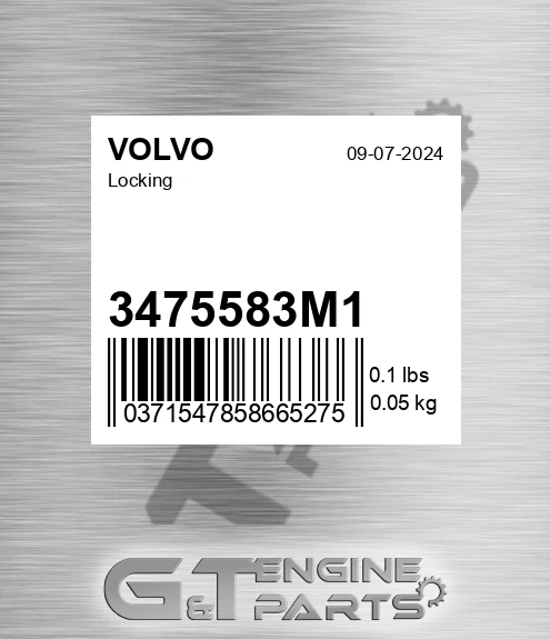 3475583M1 Locking