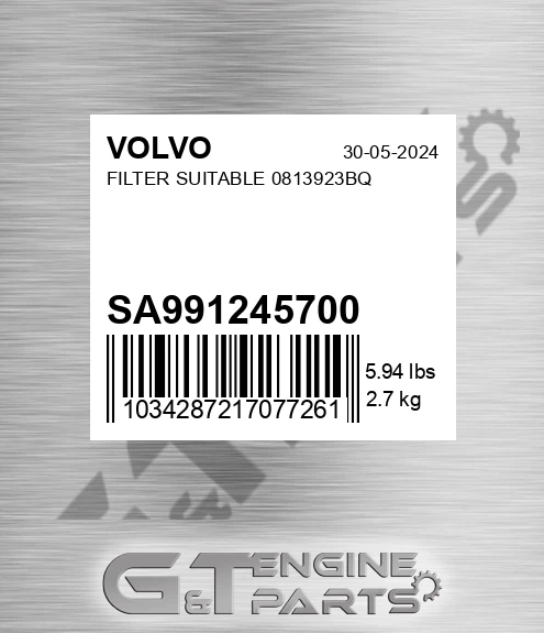 SA9912-45700 Filter Suitable 0813923bq