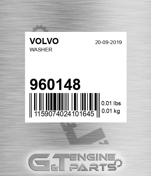 960148 VOLVO Washer