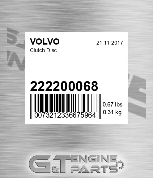 222200068 VOLVO Clutch Disc