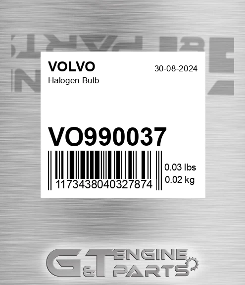 VO990037 Halogen Bulb for VOLVO