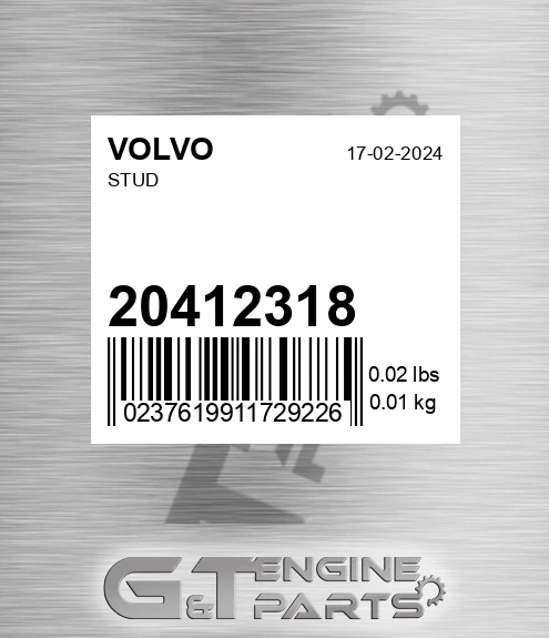 20412318 Stud for VOLVO