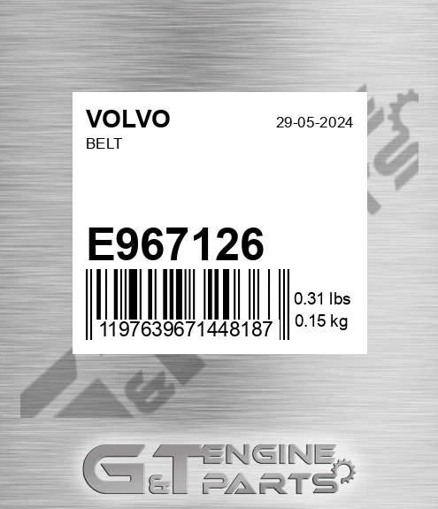 E967126 VOLVO Belt