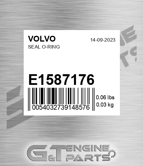 E1587176 Seal O-ring for VOLVO