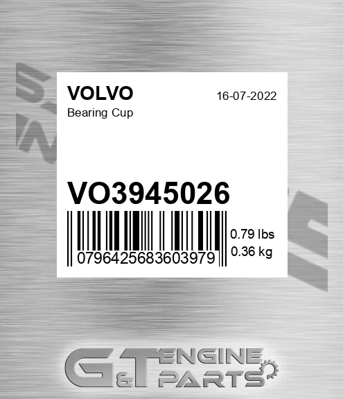 VO3945026 Bearing Cup for VOLVO