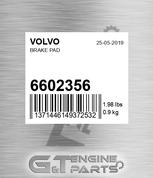 6602356 Brake Pad for VOLVO
