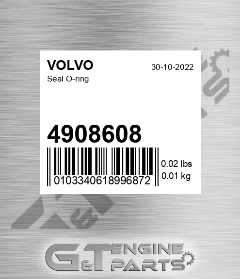 4908608 Seal O-ring for VOLVO