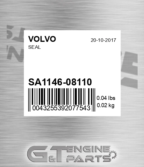 SA1146-08110 Seal for VOLVO