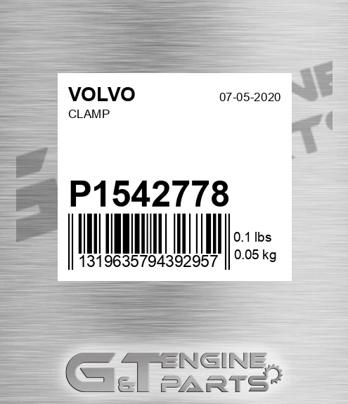 P1542778 Clamp for VOLVO