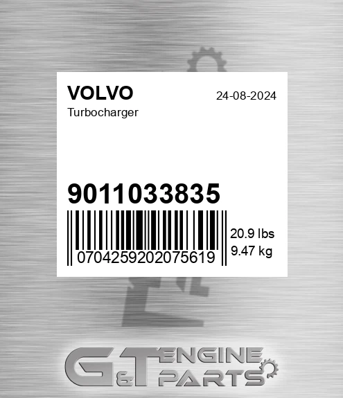9011033835 Turbocharger for VOLVO