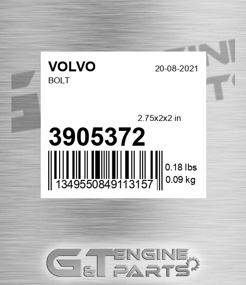 3905372 VOLVO Bolt