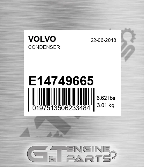 E14749665 Condenser for VOLVO