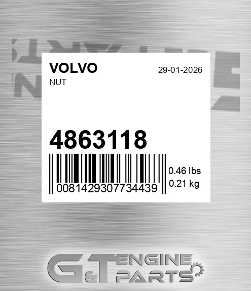 4863118 VOLVO Nut