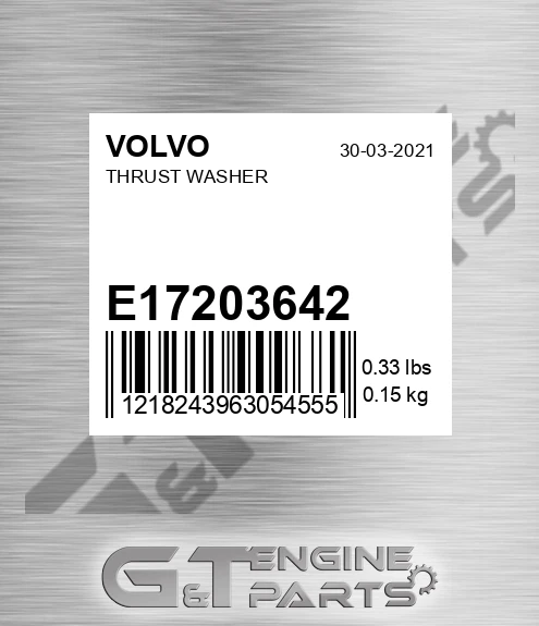 E17203642 Thrust Washer for VOLVO