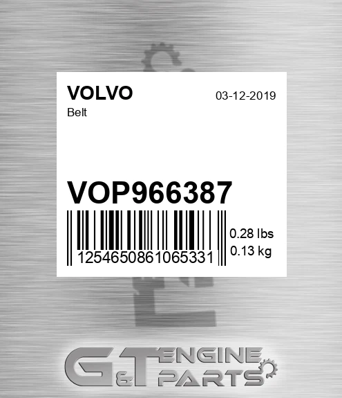 VOP966387 Belt for VOLVO