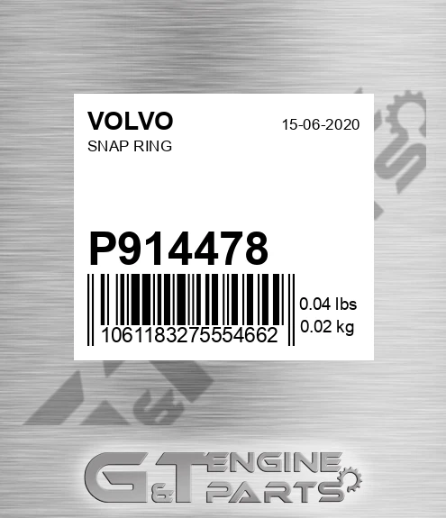 P914478 Snap Ring for VOLVO