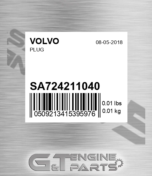 SA7242-11040 Plug for VOLVO