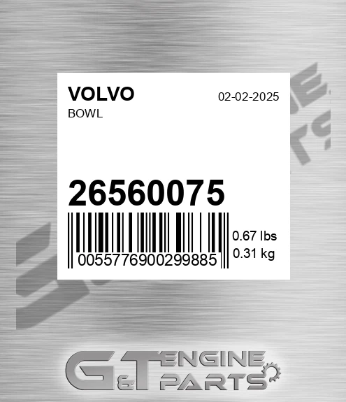26560075 Bowl for VOLVO