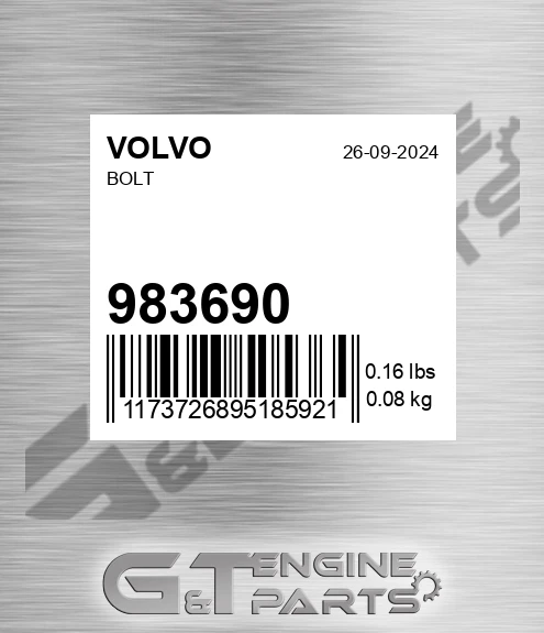 983690 VOLVO Bolt