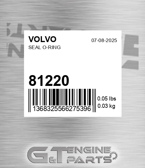 81220 Seal O-ring for VOLVO