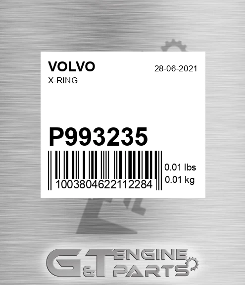 P993235 VOLVO X-ring