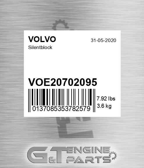 VOE20702095 Silentblock for VOLVO