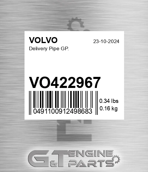 VO422967 Delivery Pipe Gp. for VOLVO