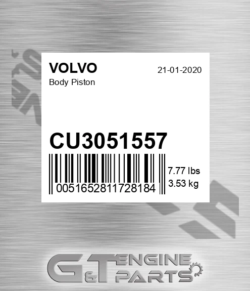 CU3051557 Body Piston