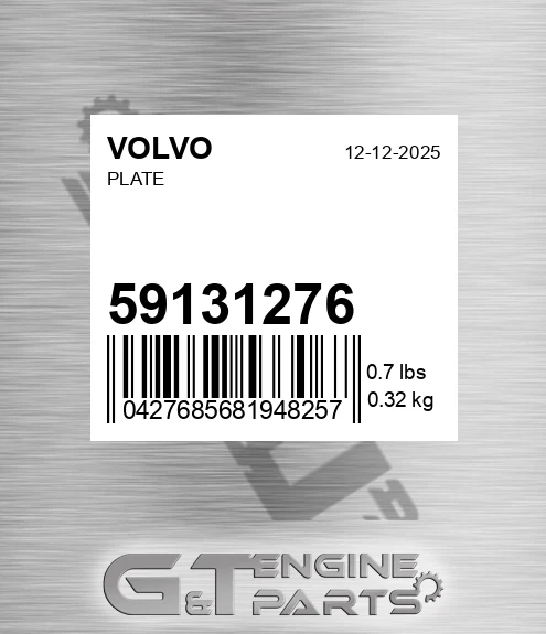 59131276 Plate