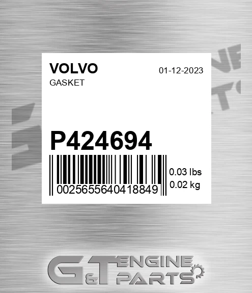 P424694 Gasket for VOLVO