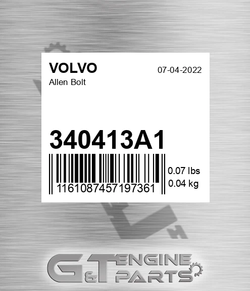 340413A1 VOLVO Allen Bolt
