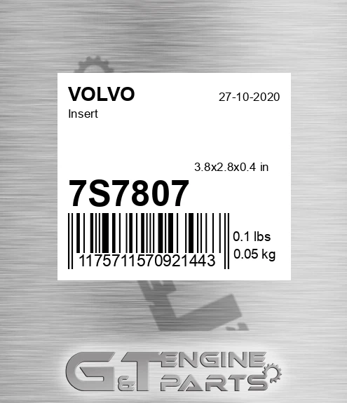 7S7807 Insert for VOLVO