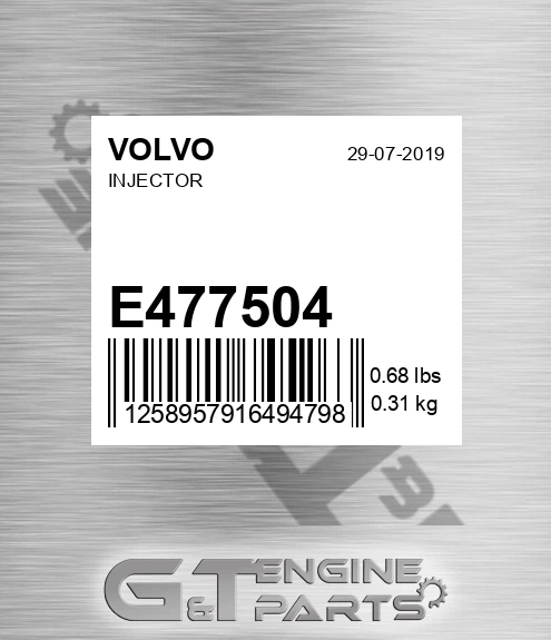 E477504 VOLVO Injector