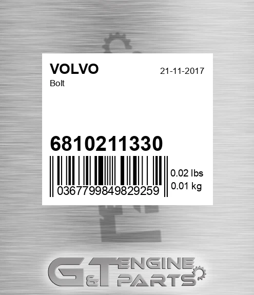 6810211330 Bolt