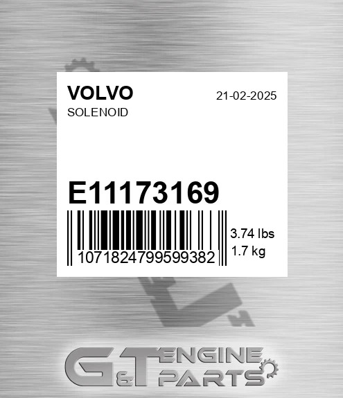 E11173169 Solenoid for VOLVO