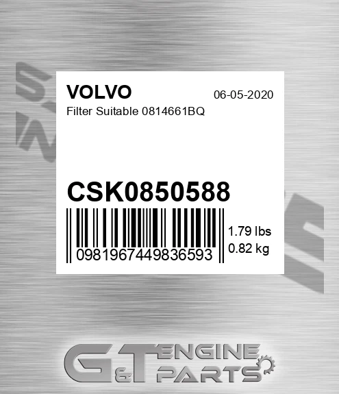 CSK0850588 Filter Suitable 0814661bq
