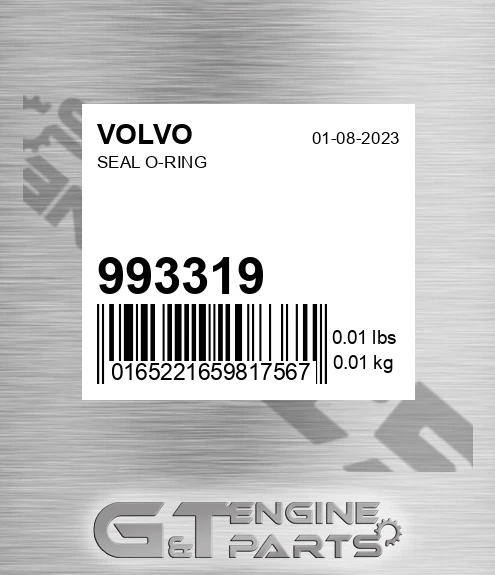 993319 VOLVO Seal O-ring