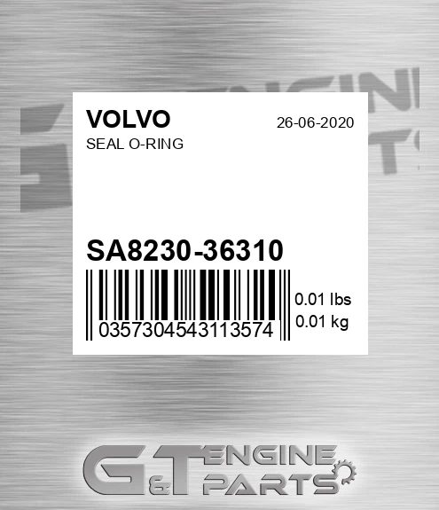 SA8230-36310 Seal O-ring