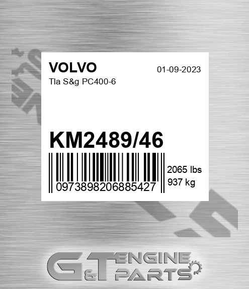 KM2489/46 Tla S&g Pc400-6 for VOLVO
