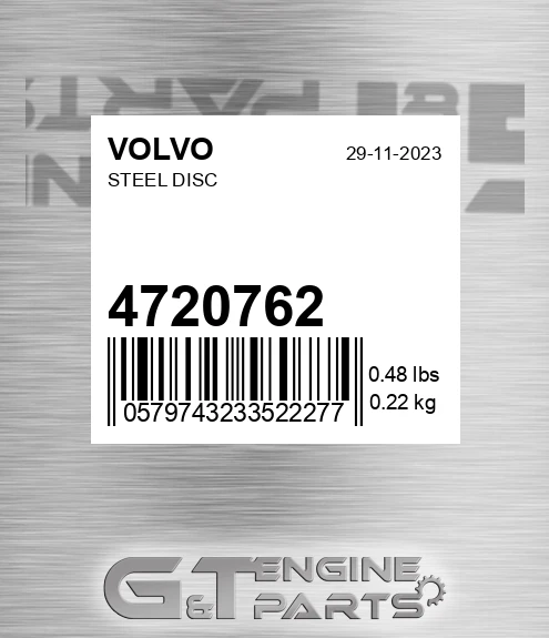 4720762 VOLVO Steel Disc